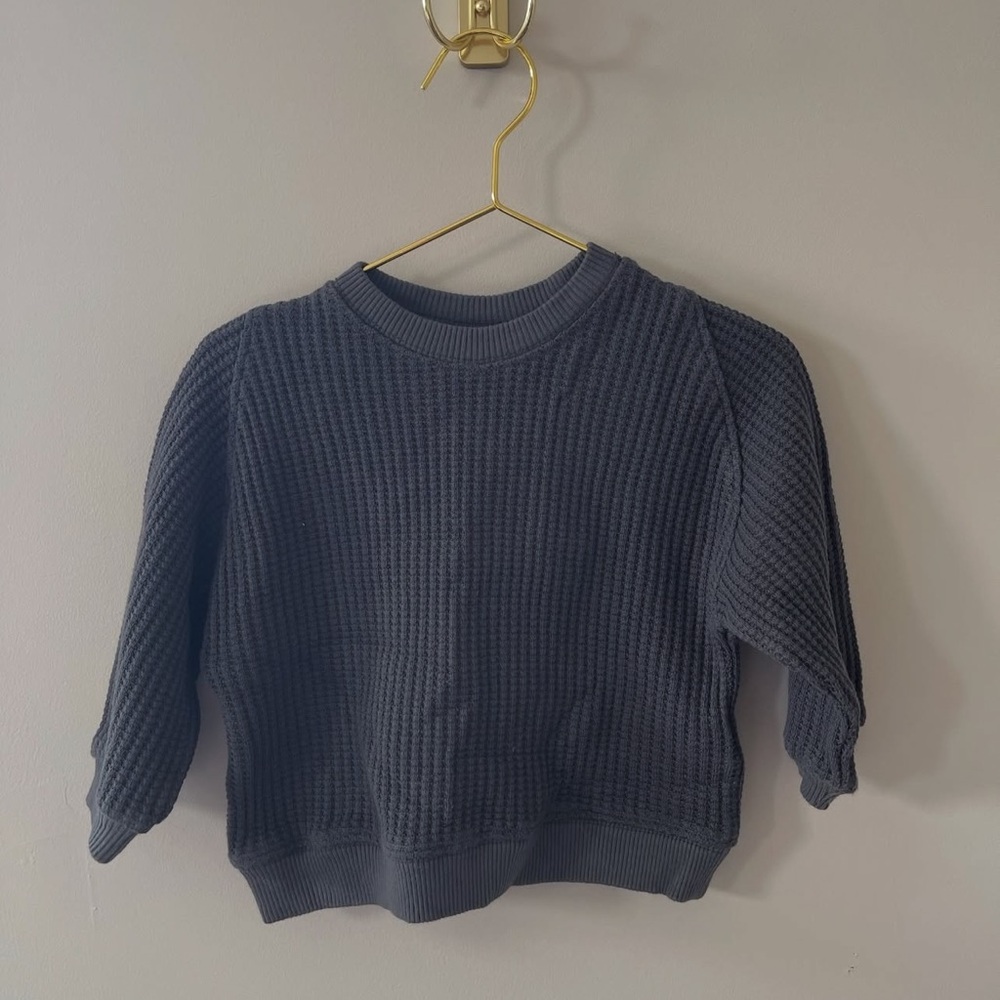 Zara Charcoal Waffle Knit Sweater
